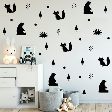 Adesivo Decorativo de Parede floresta Encantada Quarto Infantil - Stickhome/Imprimax Imagem de Adesivo Decorativo de Parede floresta Encantada Quarto Infantil