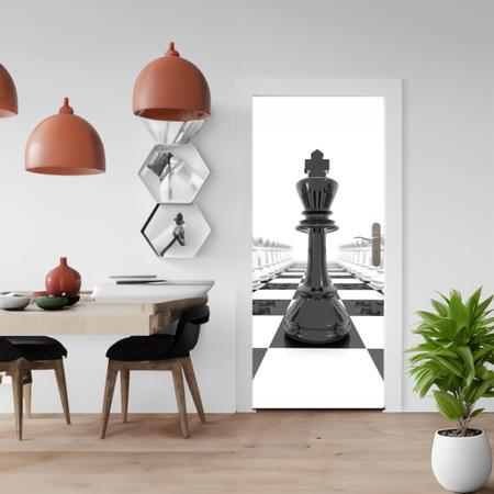 Jogo de xadrez decalque da parede estratégia jogo de tabuleiro adesivos de  parede de vinil interior design de casa murais de arte decoração do quarto  decalque c211 - AliExpress