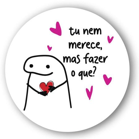 Imagem de Adesivo "Flork Tu nem merece" - Ref.2150 - Hot Stamping - 30 unidades - Stickr - Rizzo