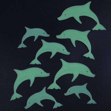 Adesivo Fluorescente Golfinhos Azul Brilham Escuro P/ Teto E Parede - Coisaria Imagem de Adesivo Fluorescente Golfinhos Azul Brilham Escuro P/ Teto E Parede