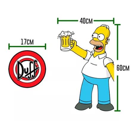 Imagem de Adesivo Geladeira Frigobar Homer Simpson Com Cerveja Duff M
