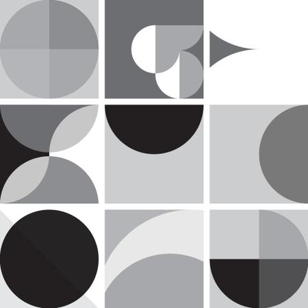 Imagem de Adesivo Geométrico para Azulejo Preto e Branco 20x20 cm 24un