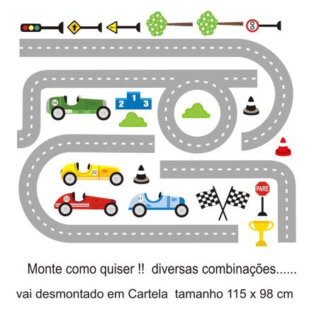 Papel de Parede Infantil Pista e Carrinhos