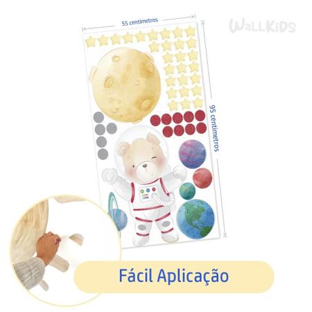 Adesivo Kit Infantil menina menino urso astronauta lua - Conspecto Imagem de Adesivo Kit Infantil menina menino urso astronauta lua