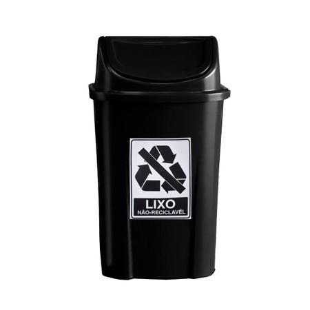 Imagem de Adesivo Lixo não Reciclável  Lixo Comum 20x15cm - 10 Peças