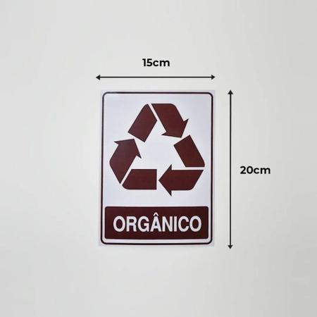 Imagem de Adesivo Lixo Reciclável E Lixo Orgânico 20x15cm - 10 Peças - Sinalização para Lixeira