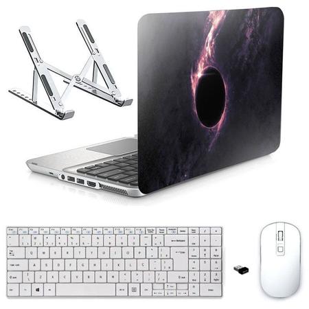 Adesivo Notebook 15" Wide Buraco Negro/Sup/Tecl/Mou Branco - Skin Zabom Imagem de Adesivo Notebook 15" Wide Buraco Negro/Sup/Tecl/Mou Branco