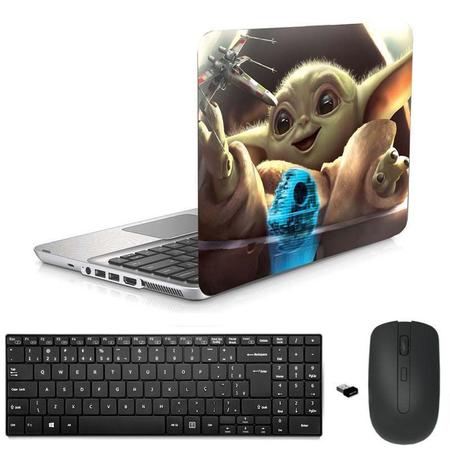 Adesivo Notebook 15" Yoda/Sup/Tecl/Mouse Preto - BD Net Collections Imagem de Adesivo Notebook 15" Yoda/Sup/Tecl/Mouse Preto