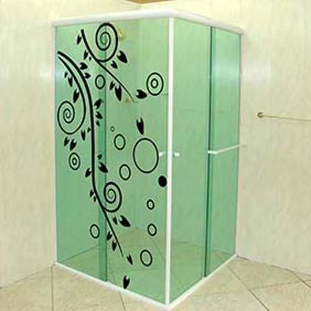 Imagem de Adesivo Para Box De Banheiro Floral 4 - Extra Grande 60X94Cm