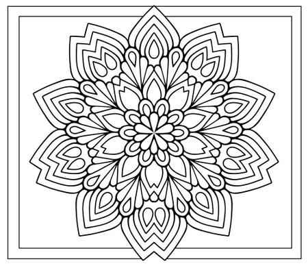 Mandala Para Colorir Grátis Modelo