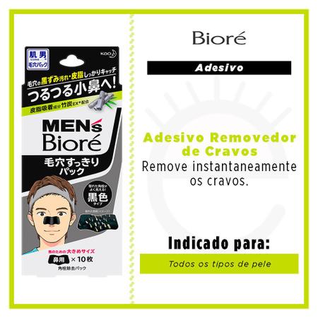 Imagem de Adesivo para remoção de cravos  Bioré Pore Cleansing Stips Mens Preto