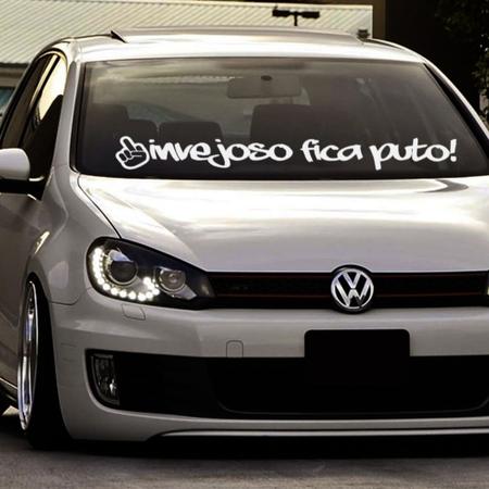 Adesivo Frase Invejoso Fica Puto - Carro Rebaixado - Som Dub