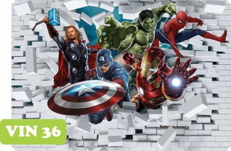 Imagem de Adesivo Parede Vingadores Avengers 9,5m²