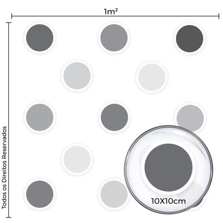 Adesivo Piso Banheiro Antiderrapante Bolinhas Coloridas 14un