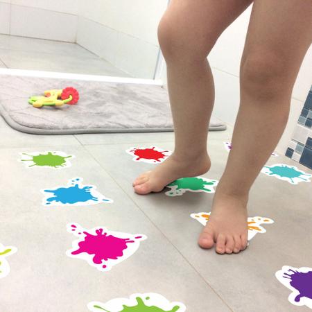 Imagem de Adesivo Piso Banheiro Antiderrapante Infantil Splash
