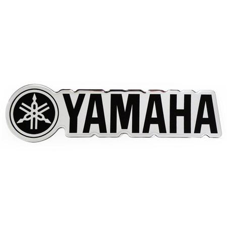 Imagem de Adesivo Resinado Emblema Yamaha Jet Ski Cromado Preto
