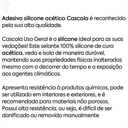 Imagem de Adesivo silicone cascola 280 gr acetico incolor