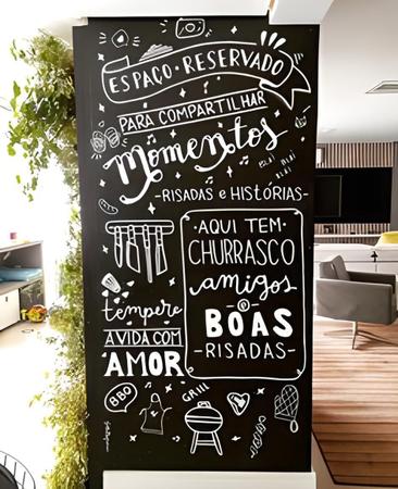 Imagem de Adesivo Vinil Preto Lousa Chalkboard Escrever Giz 3m x 60cm