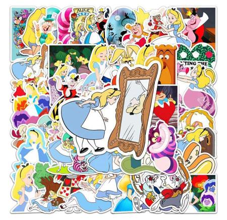 Adesivos A Prova Dágua Caderno Alice País Das Maravilhas - Mega Block Toys Imagem de Adesivos A Prova Dágua Caderno Alice País Das Maravilhas