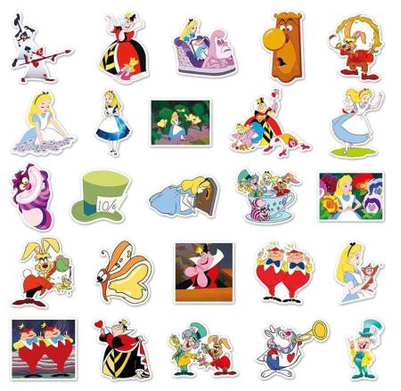 Adesivos A Prova Dágua Caderno Alice País Das Maravilhas - Mega Block Toys Imagem de Adesivos A Prova Dágua Caderno Alice País Das Maravilhas