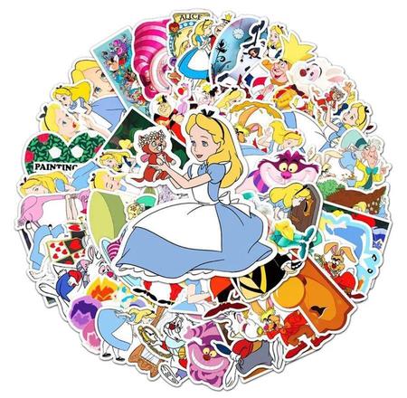 Adesivos A Prova Dágua Caderno Alice País Das Maravilhas - Mega Block Toys Imagem de Adesivos A Prova Dágua Caderno Alice País Das Maravilhas