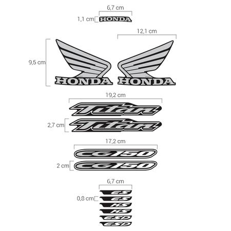 Imagem de Adesivos Para Moto Honda CG Titan 150 2004/2005 - Genérico