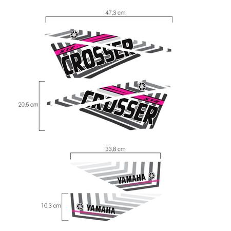 Adesivo Faixa Moto Crosser 150 Yamaha varias cores com laminação