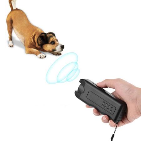 Imagem de Adestrador de Cachorro Treinamento Eletronico Sonoro Led Caes Pet Previne Ataques Lanterna
