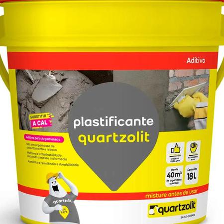 Imagem de Aditivo plastificante para argamassa 18lt quartzolit