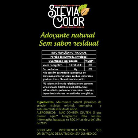 Imagem de Adoçante dietético em pó  Color Andina  display com 50 sachês de 800 mg