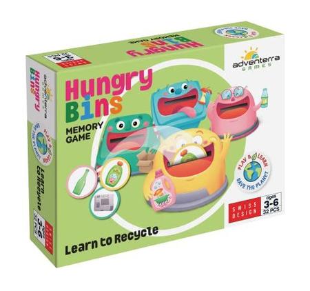 Adventerra Games - Hungry Bins Jogo de tabuleiro- Jogos Educativos