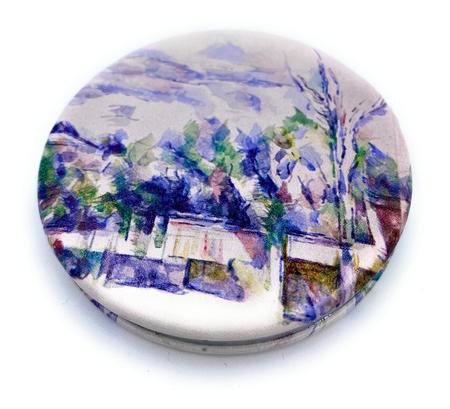 Aeisage Compact Mirror White Pocket Mirror Bulk para Crianças Pequeno Espelho de Viagem Paul Cezanne Art Print Unique Makeup Gift for Girls, Diâmetro 2,75 x 0,4 Espessura Imagem de Aeisage Compact Mirror White Pocket Mirror Bulk para Crianças Pequeno Espelho de Viagem Paul Cezanne Art Print Unique Makeup Gift for Girls, Diâmetro 2,75 x 0,4 Espessura