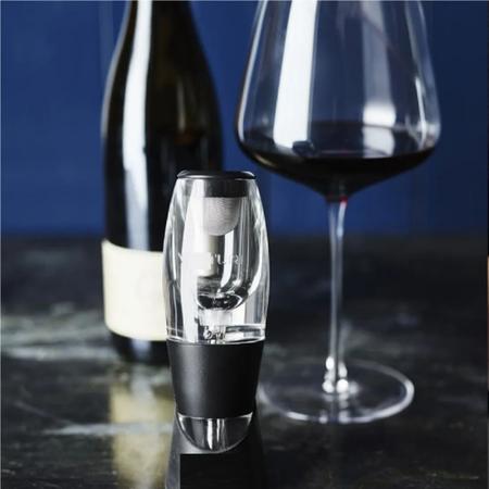 Imagem de Aerador Vinho Acrílico com Filtro 14,5 cm Preto Gourmet