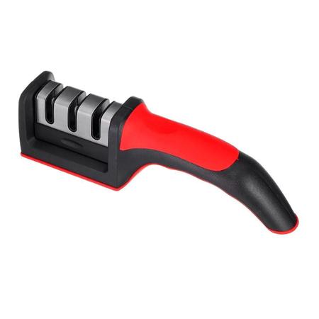 Afiador Amolador Manual De Facas Diamantado Vermelho - Desert Ecom Imagem de Afiador Amolador Manual De Facas Diamantado Vermelho