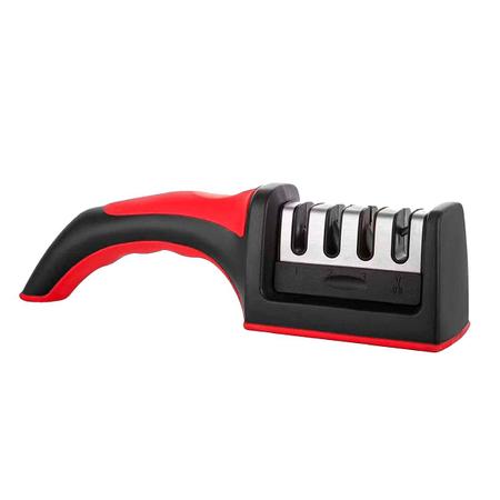 Afiador Amolador Manual De Facas Diamantado Vermelho - Relet Imagem de Afiador Amolador Manual De Facas Diamantado Vermelho