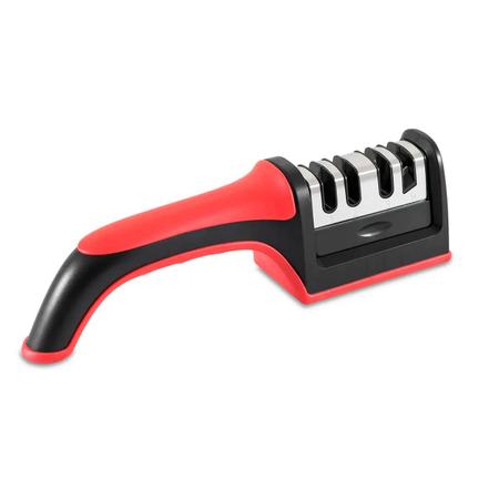 Afiador Amolador Manual De Facas Diamantado Vermelho - Relet Imagem de Afiador Amolador Manual De Facas Diamantado Vermelho