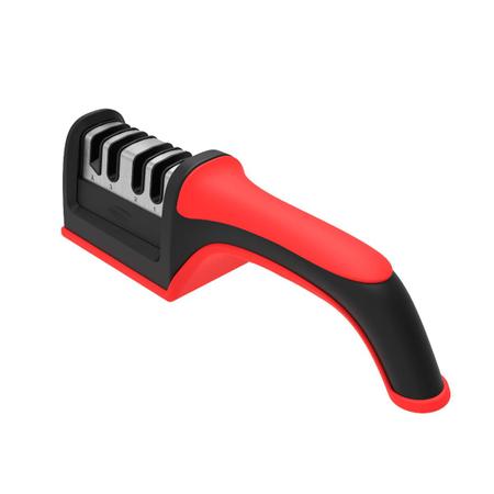 Afiador Amolador Manual De Facas Diamantado Vermelho - Relet Imagem de Afiador Amolador Manual De Facas Diamantado Vermelho