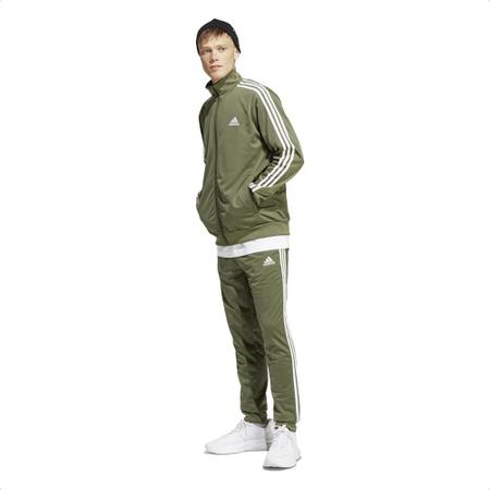 Agasalho Adidas Malha Basic 3 Stripes Masculino Agasalho e