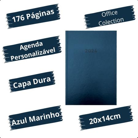 Imagem de Agenda 2024 Capa Dura Executiva Semanal Diária Planner 176 folhas