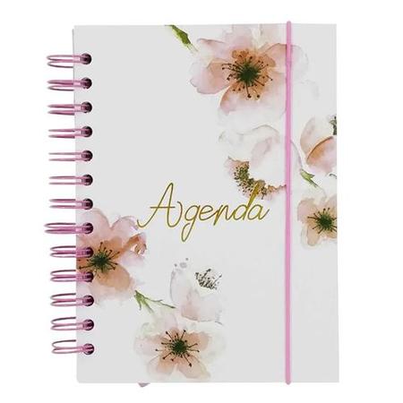 Imagem de Agenda com papel em off-set 160 folhas capa dura com trava de elástico