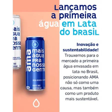 Imagem de Água Mineral Com Gás Ama Lata Sleek 350Ml (12 Latas)