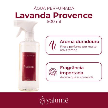 Imagem de Água perfumada Lavanda Provence 500ml - Yalumê - Água de Lençol, Perfume para roupas, Aromatizador spray para tecido