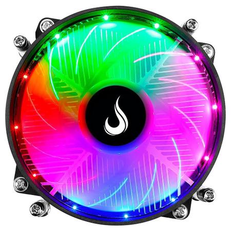 Imagem de Air Cooler Gamer Rise Mode X4, LED Rainbow, Intel, 90mm, Preto - RM-ACX-04-RGB