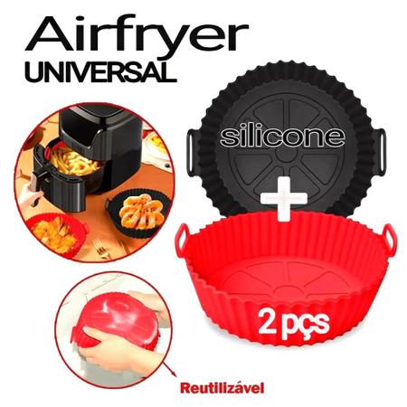 Imagem de air fryer 4 litros mondial Cesta cesto forro forma protetor silicone microondas forninho 