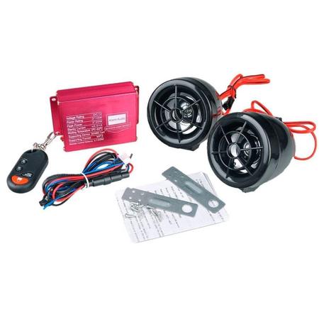 Alarme Caixa Som Moto Mp3 Usb Player Áudio Fm Trava Controle - Guiro Imagem de Alarme Caixa Som Moto Mp3 Usb Player Áudio Fm Trava Controle