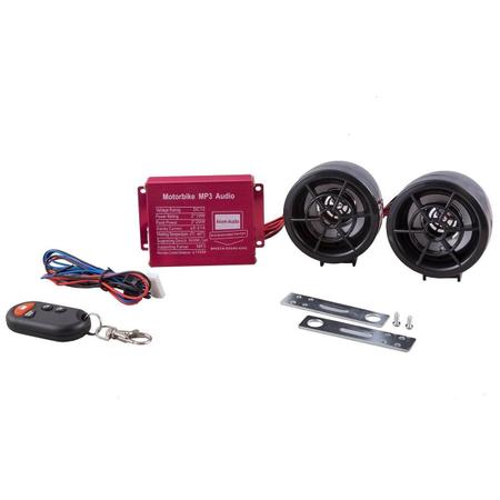 Alarme Caixa Som Moto Mp3 Usb Player Áudio Fm Trava Controle - Guiro Imagem de Alarme Caixa Som Moto Mp3 Usb Player Áudio Fm Trava Controle