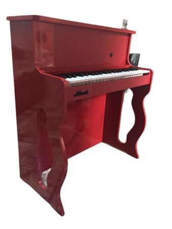 Protocol Piano Infantil Madeira Lacado Vermelho - 6226