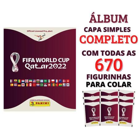 Álbum Completo Copa Do Mundo 2022 Qatar 670 Figurinhas - Panini - Álbum de  Figurinhas - Magazine Luiza