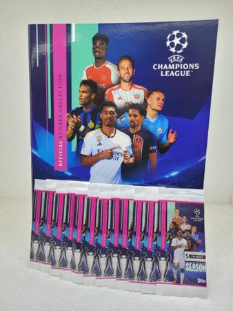 Album De Figurinha Capa Mole Uefa Champions League 2023/2024 + 40 Envelopes  - Topps - Álbum de Figurinhas - Magazine Luiza