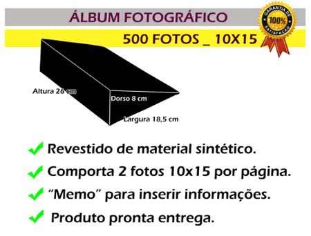 Imagem de Álbum Fotográfico Amor e Recordações Para 500 Fotos 10x15 Adulto Jovem Viagens